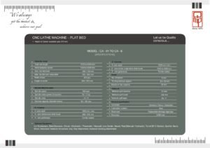 cnc lathe machine flat bed