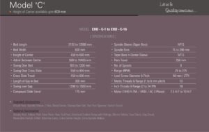 extra heavy duty lathe machine model c