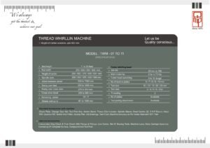 Thread Whirling Machine thread whirling machine